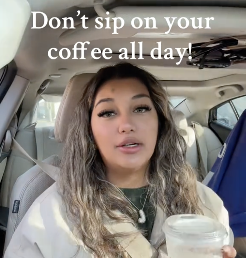 Woman in a TikTok video